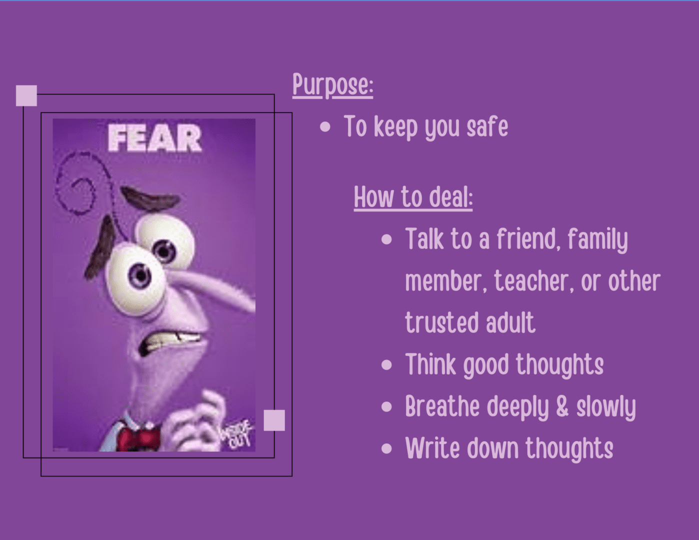 An illustration of fear cartoon on the website