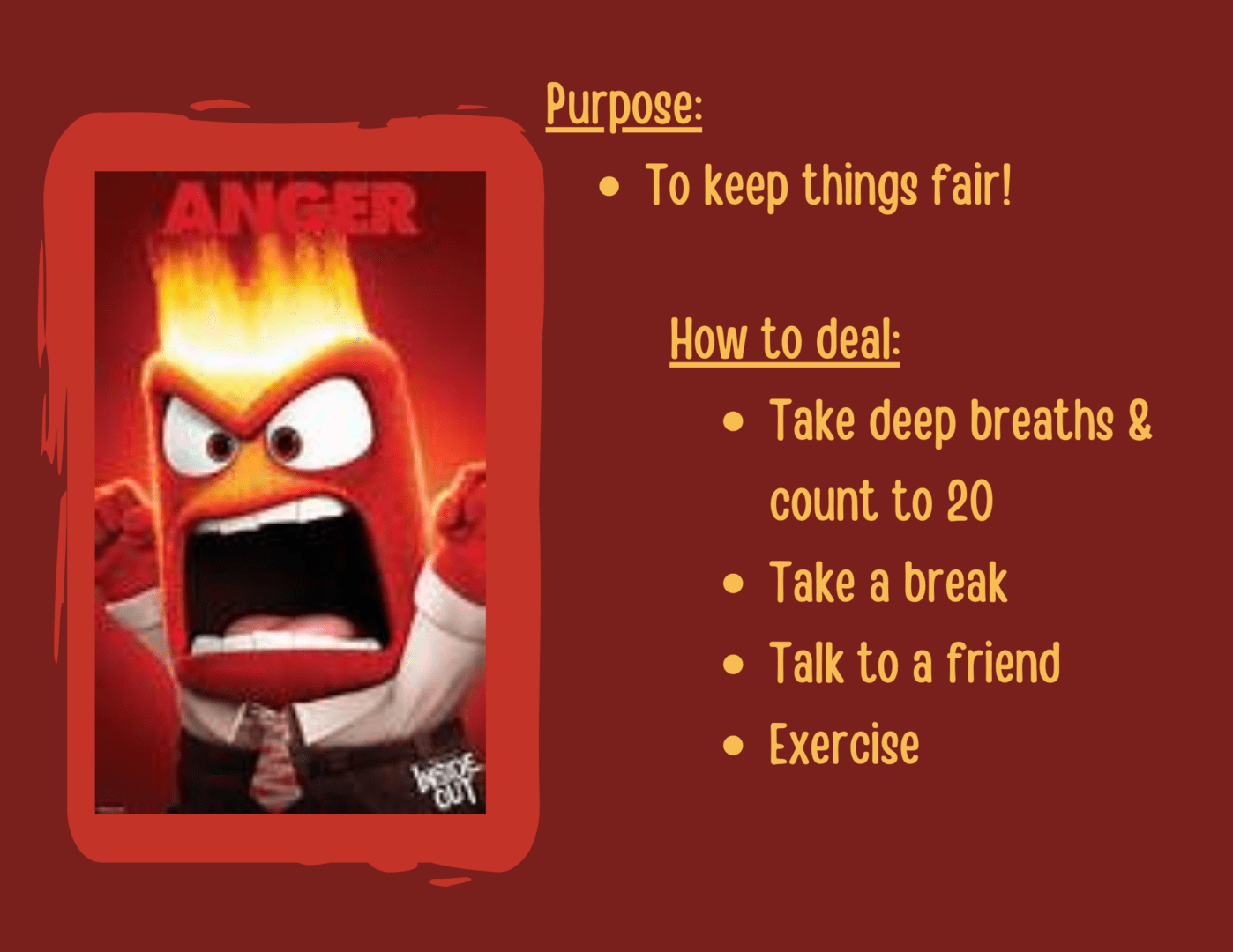 An illustration of anger cartoon character